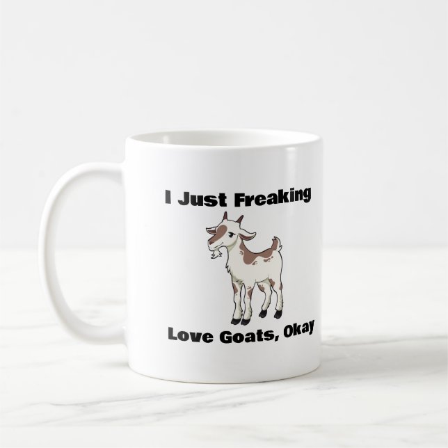 Jag fryser bara Kärlek-getter, okej, Goat Coffee M Kaffemugg (Vänster)