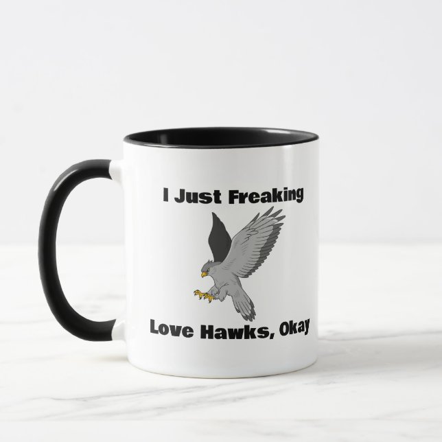Jag fryser bara Kärlek Hawks, okej, Hawks Coffee M Mugg (Vänster)