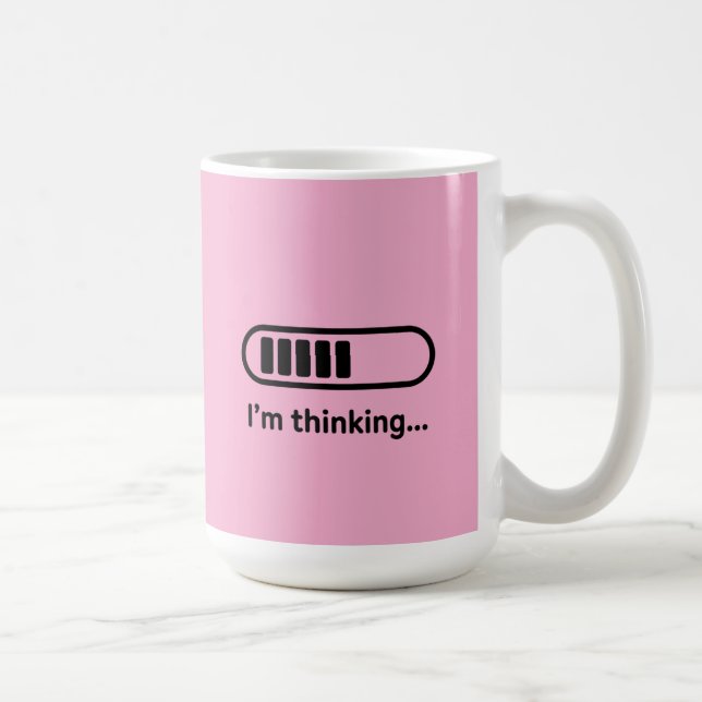 Jag funderar... Laddar Förloppsindikator Rosa Mini Kaffemugg (Höger)