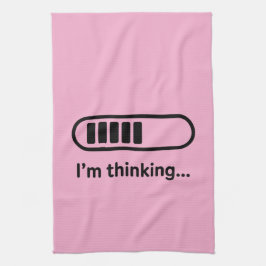 Jag funderar... Laddar Förloppsindikator Rosa Mini Kökshandduk