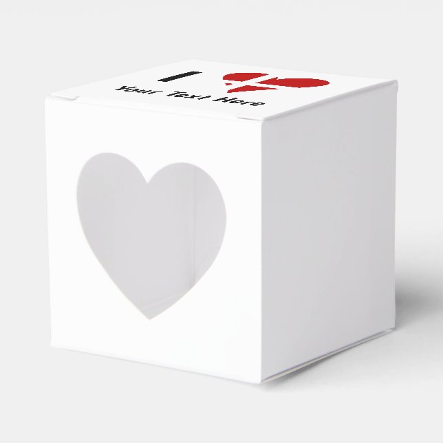 Jag (Funky Hjärtformad Danskt Flagga) Din Text Presentaskar (Framsidan Sidan)