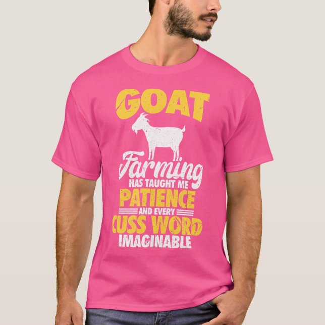 Jag Funny Goats Farmer T Shirt (Framsida)