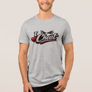 Jag Fuskar Fet Typografi T-Shirt