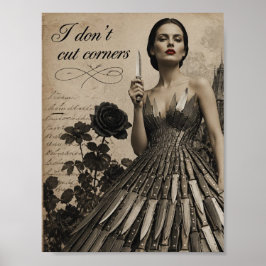 Jag Fuskar Inte Surrealistisk Kollage Poster