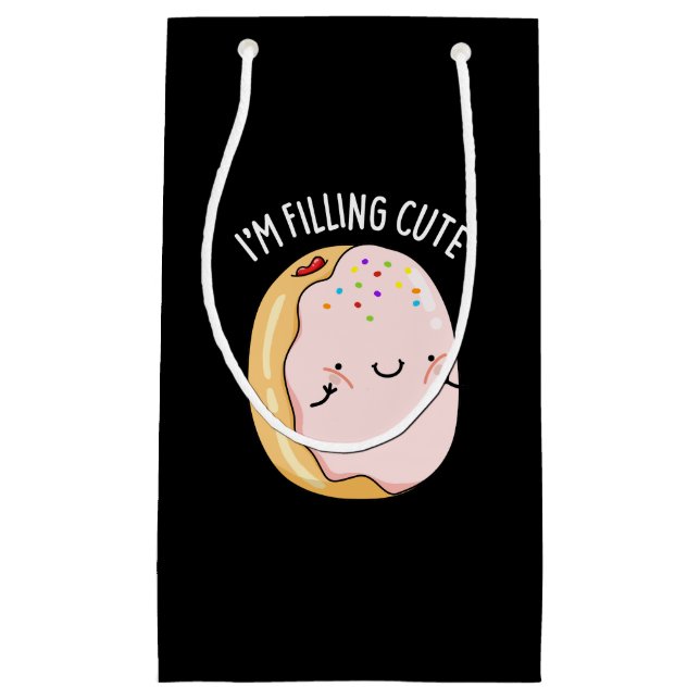 Jag fyller Cute Funny Jelly Donut Pun Mörk BG (Framsidan)