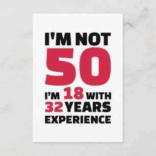 Jag fyller inte 50 år kort