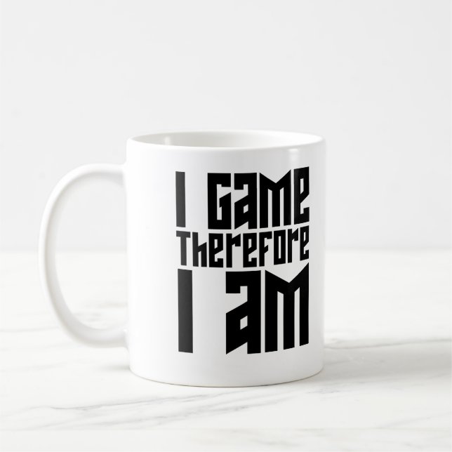 Jag Game, därför är jag det. Kaffemugg (Vänster)