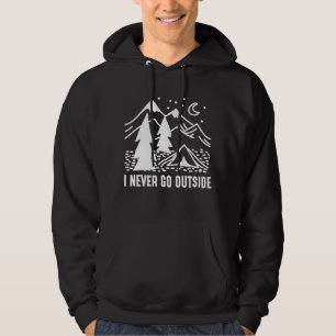 Jag går aldrig ut hoodie