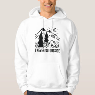 Jag går aldrig ut hoodie