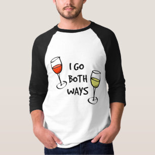 Jag går båda vägvinexponeringsglas tee shirt