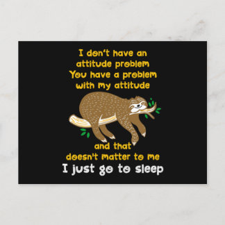 Jag går bara till Sov Sloth Vykort