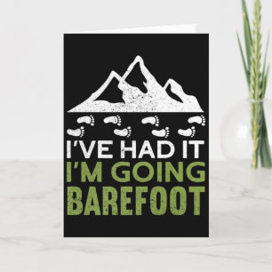 Jag Går Barfota Natur Jordning Rolig Barfota T Kort