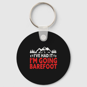 Jag Går Barfota Natur Jordning Rolig Barfota T Nyckelring