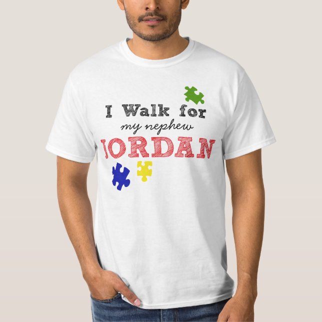 Jag går för… JordanienAutismT-tröja Tröja (Framsida)