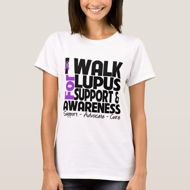 Jag går för Lupusmedvetenhet T-shirt (Framsida)
