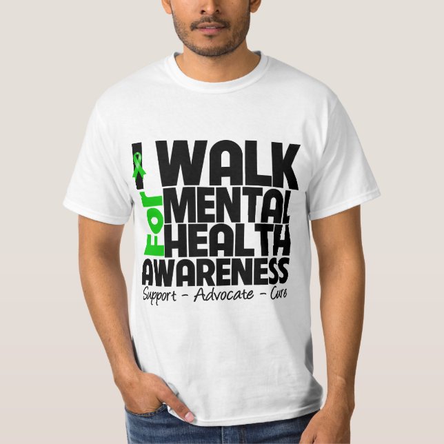 Jag går för mental hälsamedvetenhet tröja (Framsida)