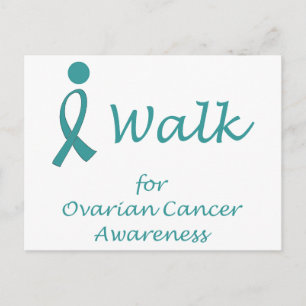 Jag går för Ovarian Cancer Awareness Vykort