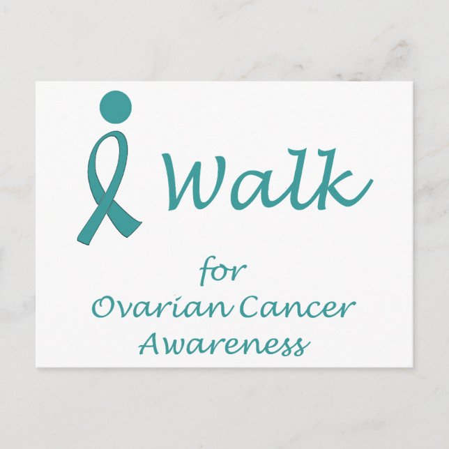 Jag går för Ovarian Cancer Awareness Vykort (Framsida)