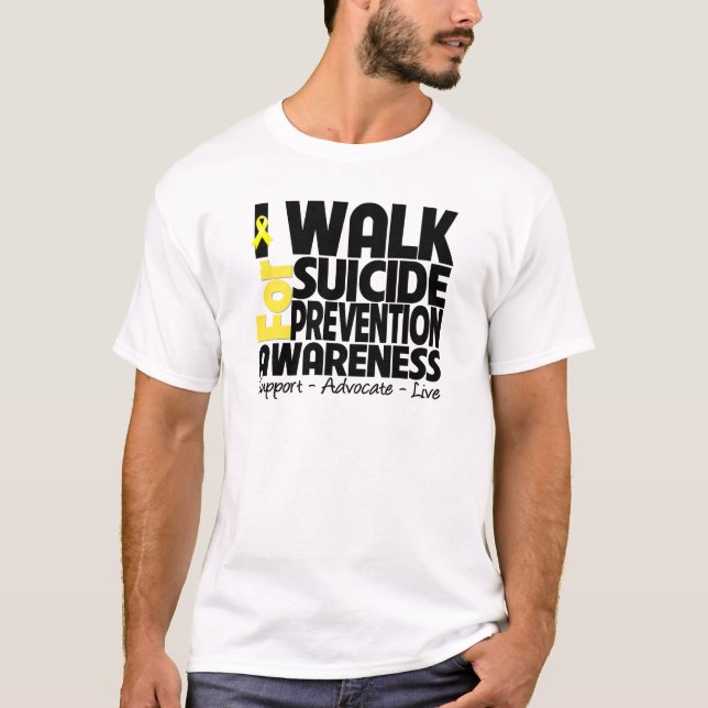 Jag går för självmordförhindrandemedvetenhet tee (Framsida)