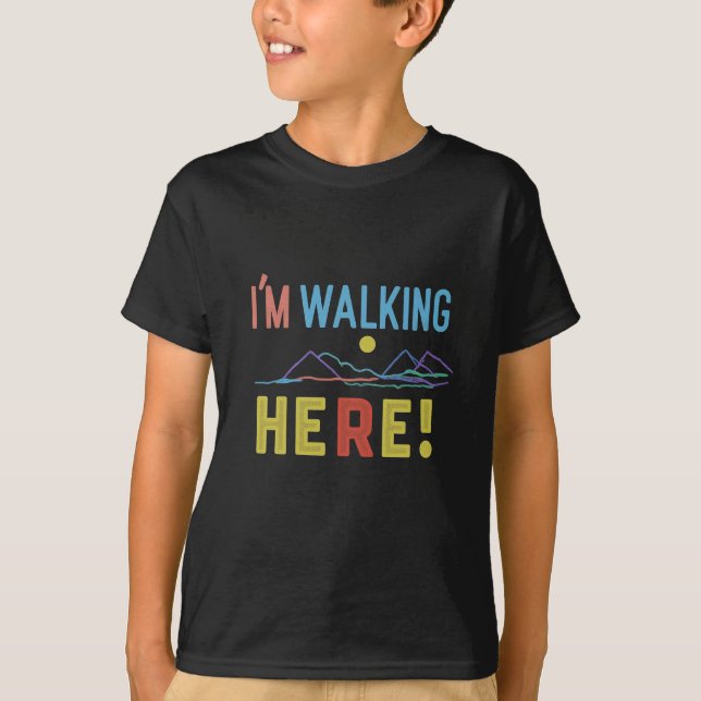 Jag går här. t shirt (Framsida)