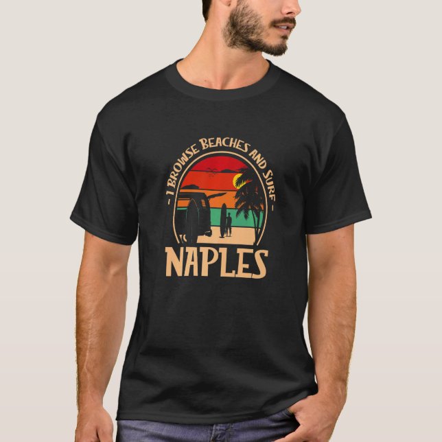Jag går igenom stränder och Surfa 1 T Shirt (Framsida)