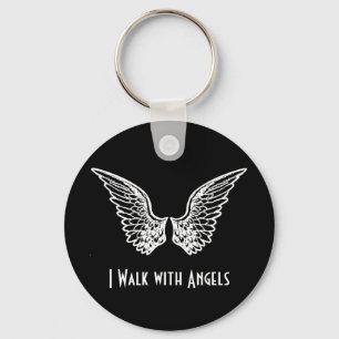 Jag går med änglar KEYCHAIN Nyckelring