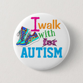 Jag Går Med Autism - Autism Medvetenhet Knapp