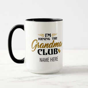 Jag Går med Baby Reveal Customize för Grandma Klub Mugg