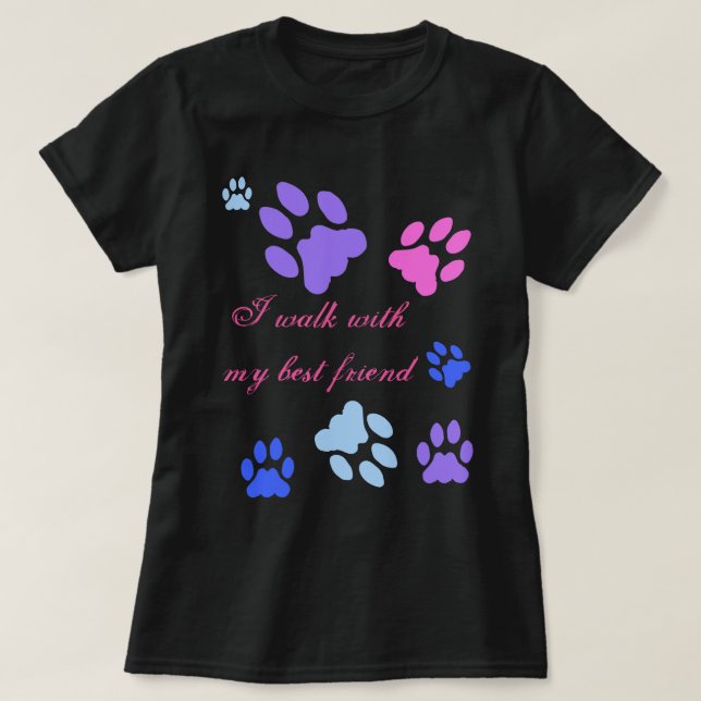 Jag går med min bästa väntshirt t-shirt (Design framsida)