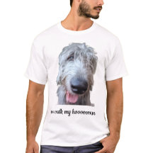 Jag Går Min Hoooooman Rolig Irish Wolfhound T-Shir