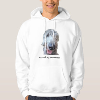 Jag Går Min Hoooooman Rolig Irländsk Varghund Hood Hoodie
