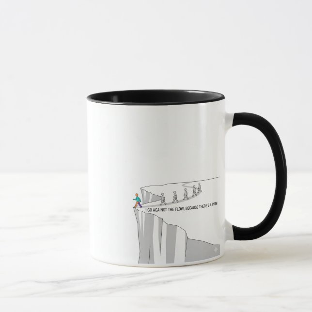 Jag går mot strömmen – Inspirerande kaffemugge Mugg (Höger)