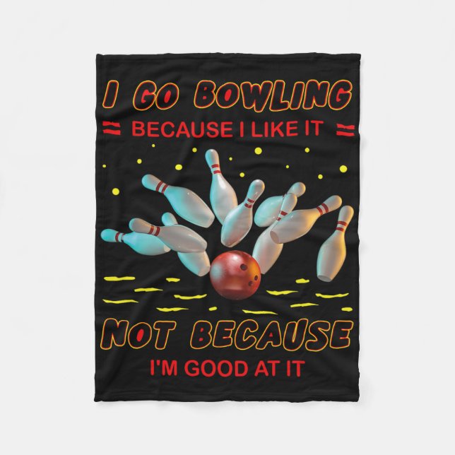 Jag går och Bowling för att jag inte gillar det fö Fleecefilt (Framsidan)