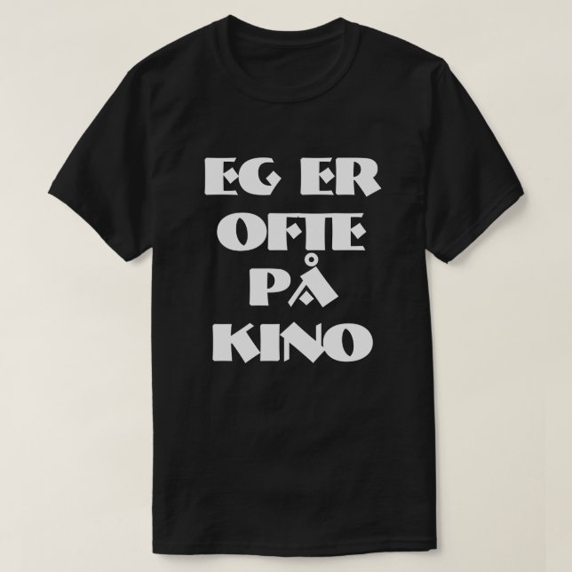 Jag går ofta till film i norsk svart t-shirt (Design framsida)