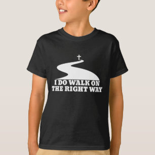 Jag går på mörken för höger långt tee shirt