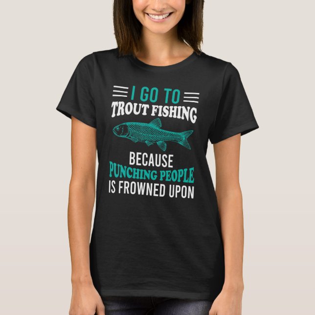 Jag går på öringfiske t shirt (Framsida)