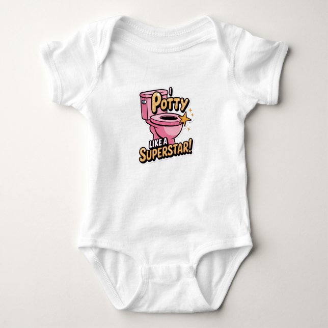 Jag går på potty som en superstjärna t shirt (Framsida)