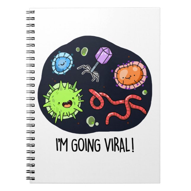 Jag går på Viral Funny Virus Pun Anteckningsbok (Framsidan)