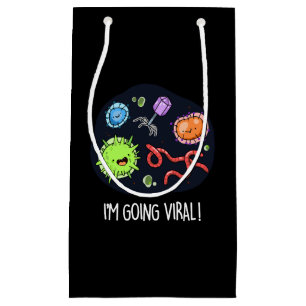 Jag går på Viral Funny Virus Pun Mörk BG