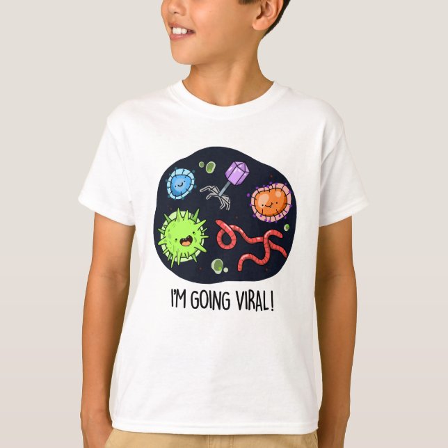 Jag går på Viral Funny Virus Pun T Shirt (Framsida)