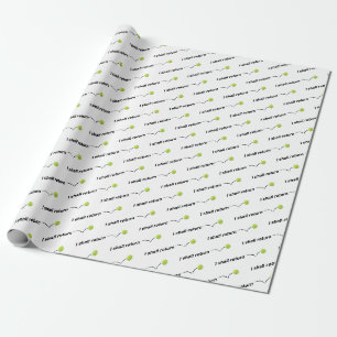 Jag går tennis som tillbaka slår in papper presentpapper