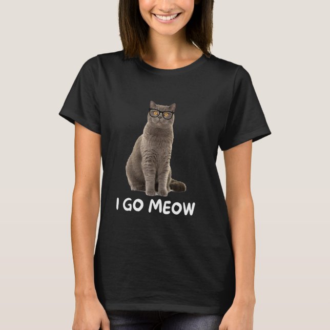 Jag går till Meow Funny Cat Meme Funny Singing T Shirt (Framsida)