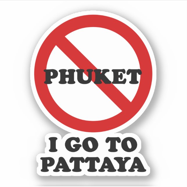 JAG GÅR TILL PATTAYA KLISTERMÄRKEN (Framsida)