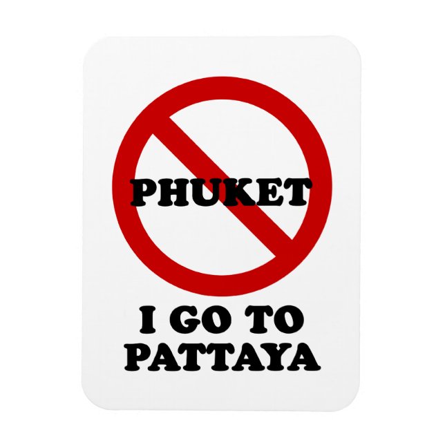 JAG GÅR TILL PATTAYA MAGNET (Vertikal)