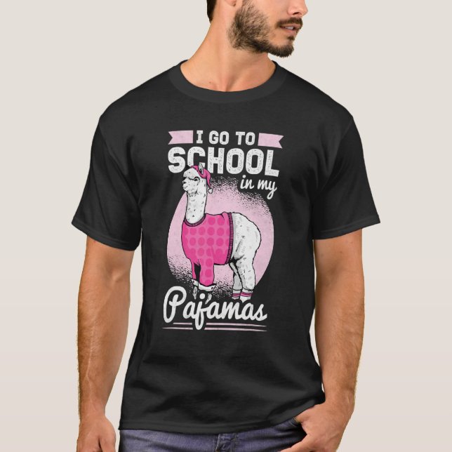 Jag går till skolan i min hemskola Pajamas T Shirt (Framsida)