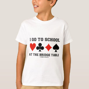 Jag går till skolar på överbryggabord (överbry t shirt
