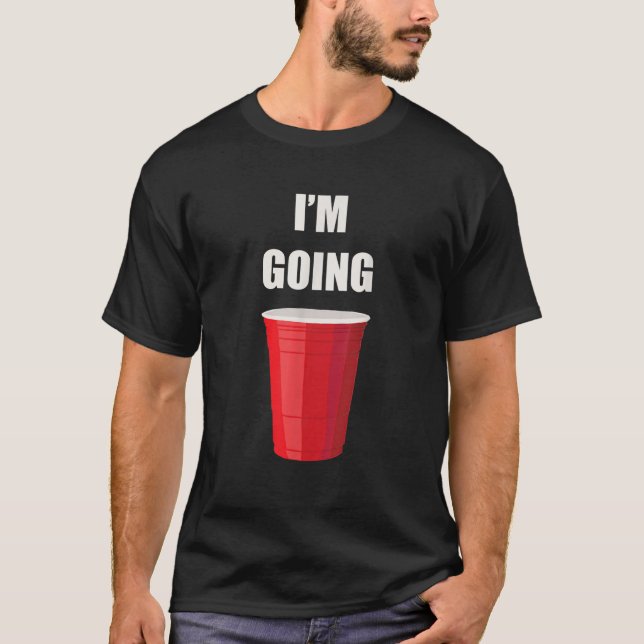 Jag går till Solo Red Party Kopp Beer som dricker  T Shirt (Framsida)