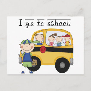 Jag går till T-shirts och gåvor från skolan Vykort