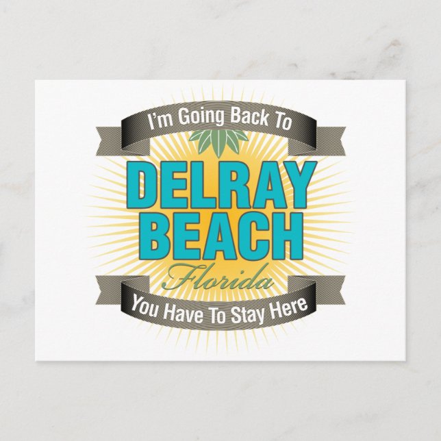 Jag går tillbaka till (Delray Beach) Vykort (Framsida)