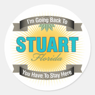Jag går tillbaka till (Stuart) Runt Klistermärke